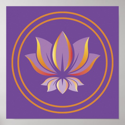 Lotus Flower Buddhism Zen Spiritualiteit Poster (Voorkant)