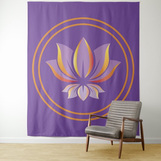 Lotus Flower Buddhism Zen Spiritualiteit  Wandkleed (In situ)