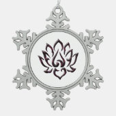 Lotus Flower Buddhist Symbol Paarse Universe Zen Tin Sneeuwvlok Ornament (Voorkant)