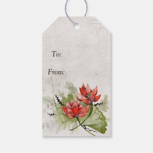 Lotus Flower Cadeaulabel (Achterkant)