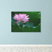 Lotus flower canvas afdruk (Insitu (Houten vloer))