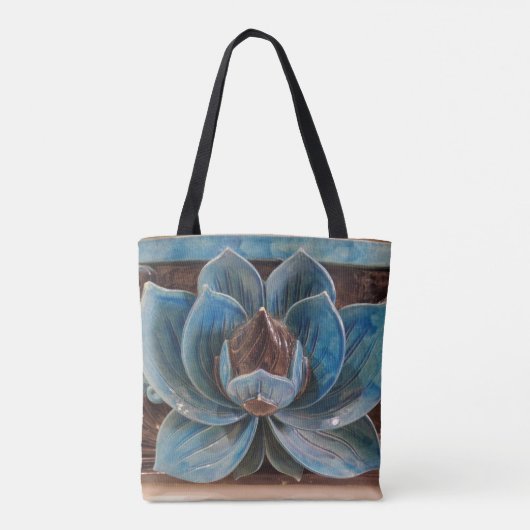 Lotus Flower Canvas tas (Achterkant)