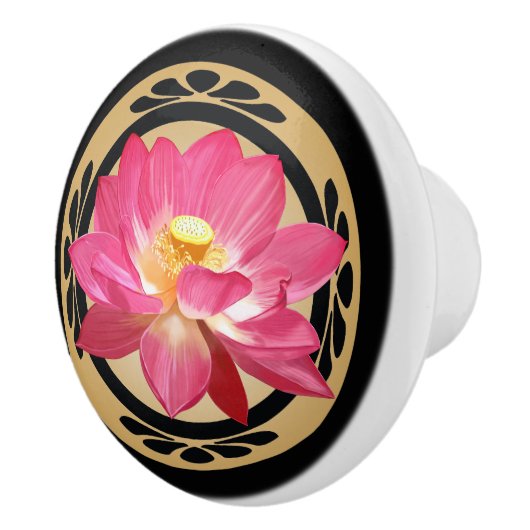 Lotus Flower Ceramic Knob  Keramische Knop (Rechts)