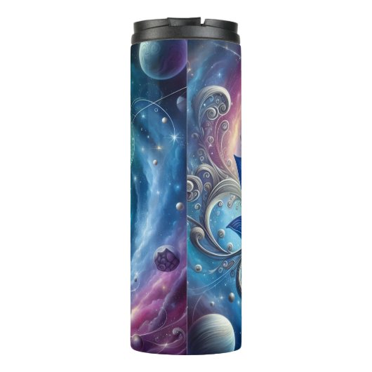 Lotus Flower Cosmic Galaxy Harmony Thermosbeker (Achterkant)