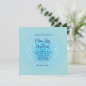 Lotus Flower Custom Wedding Invitation Kaart (Staand voorkant)