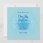 Lotus Flower Custom Wedding Invitation Kaart (Voorkant)