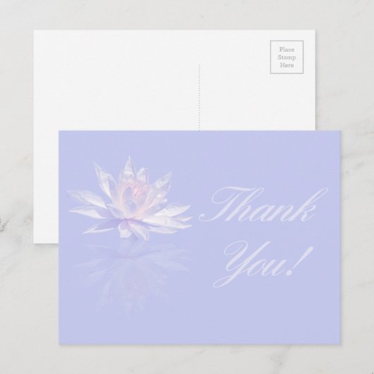 Lotus Flower Dank u kaarten (Voorkant / Achterkant)
