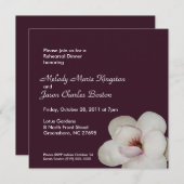 Lotus Flower Dark Paars Square Invitations Kaart (Voorkant / Achterkant)