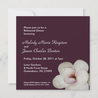 Lotus Flower Dark Paars Square Invitations Kaart