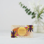 Lotus Flower Decorative Yoga Holistic Visitekaartje (Staand voorkant)