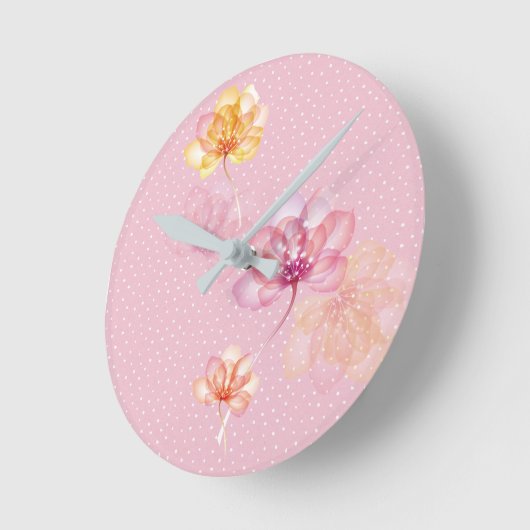 Lotus Flower Design Ronde Klok (Hoek)