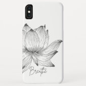 Lotus Flower Design Yoga Meditation Lovers B&W Case-Mate iPhone Case (Achterkant)