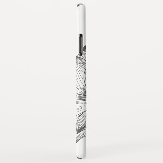 Lotus Flower Design Yoga Meditation Lovers B&W Case-Mate iPhone Case (Achterkant/rechts)