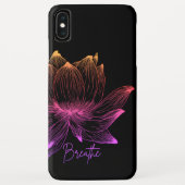 Lotus Flower Design Yoga Meditation Lovers Black Case-Mate iPhone Case (Achterkant)