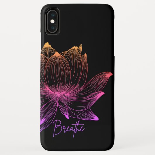 Lotus Flower Design Yoga Meditation Lovers Black Case-Mate iPhone Case (Achterkant)