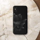 Lotus Flower Design Yoga Meditation Lovers Grey Case-Mate iPhone Case