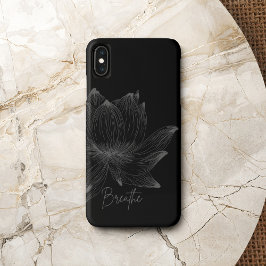 Lotus Flower Design Yoga Meditation Lovers Grey Case-Mate iPhone Case