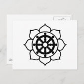 Lotus Flower Dharma Wheel Briefkaart (Voorkant / Achterkant)