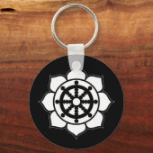 Lotus Flower Dharma Wheel Sleutelhanger (Voorkant)
