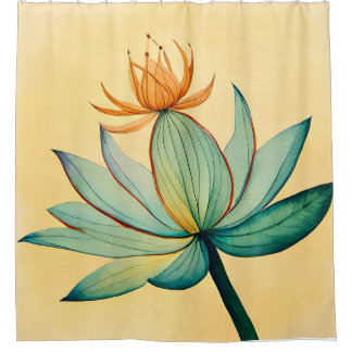 Lotus Flower Douchegordijn