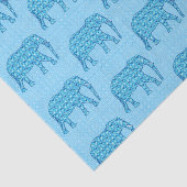 Lotus Flower Elephant, Turquoise and White Tissuepapier (Detail)