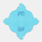 Lotus flower elephant - turquoise bedankdoosjes (Uitgevouwen)