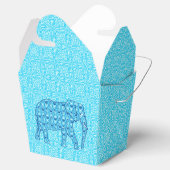 Lotus flower elephant - turquoise bedankdoosjes (Geopend)