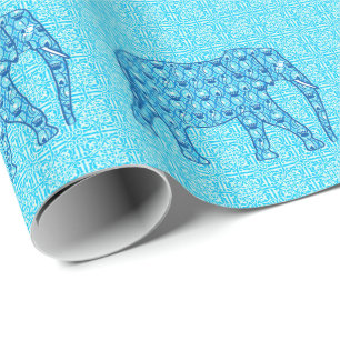 Lotus flower elephant - turquoise cadeaupapier