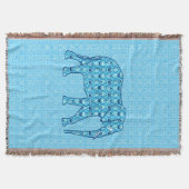 Lotus flower elephant, turquoise en aqua deken (Voorkant)