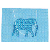 Lotus flower elephant - turquoise groot cadeauzakje (Achterkant)
