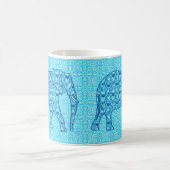 Lotus flower elephant - turquoise koffiemok (Center)
