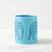 Lotus flower elephant - turquoise mok (Midden)
