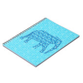 Lotus flower elephant - turquoise notitieboek (Linkerzijde)