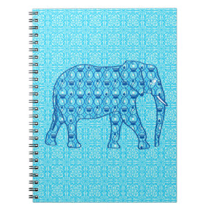 Lotus flower elephant - turquoise notitieboek