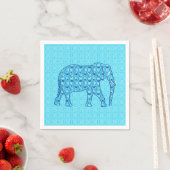 Lotus flower elephant - turquoise servetten (Insitu)