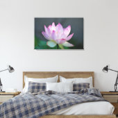 Lotus flower en betekenis ervan canvas afdruk (Insitu (Slaapkamer))