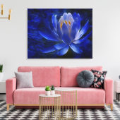 Lotus flower en betekenis ervan canvas afdruk (Insitu (Woonkamer))
