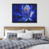 Lotus flower en betekenis ervan canvas afdruk (Insitu (Slaapkamer))