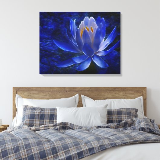 Lotus flower en betekenis ervan canvas afdruk (Insitu (Slaapkamer))