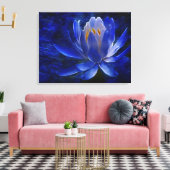 Lotus flower en betekenis ervan canvas afdruk (Insitu (Woonkamer))