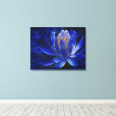 Lotus flower en betekenis ervan canvas afdruk (Insitu (Houten vloer))