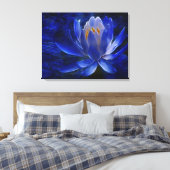 Lotus flower en betekenis ervan canvas afdruk (Insitu (Slaapkamer))