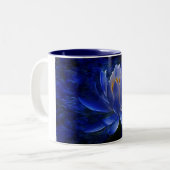 Lotus flower en betekenis ervan tweekleurige koffiemok (Voorkant links)