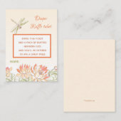 Lotus Flower en Dragon Fly Luier Raffle Informatiekaartje (Voorkant / Achterkant)