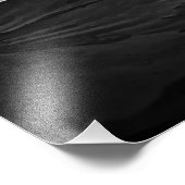 Lotus Flower en Lily Pad Black en White Foto Afdruk (Hoek)