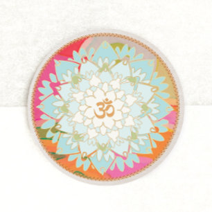 Lotus Flower en Om Symbol Mandala Sticker