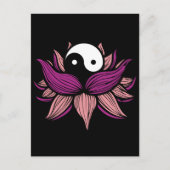 Lotus Flower en Yin Yang Briefkaart (Voorkant)