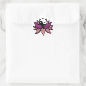 Lotus Flower en Yin Yang Ronde Sticker (Tas)