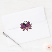 Lotus Flower en Yin Yang Ronde Sticker (Envelop)