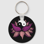 Lotus Flower en Yin Yang Sleutelhanger (Voorkant)